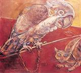 The Cockatoo and the Cat - Paritosh  Sen - Auction 2002 (May)
