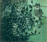 Owls on a Peepul Tree - Paritosh  Sen - Auction 2002 (May)