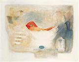 Red Bird with Blue Egg - Prabhakar  Barwe - Auction 2003 (December)