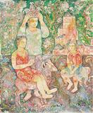 In Front of the Church - Sakti  Burman - Auction 2003 (December)