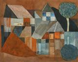 Houses with Reflected Tree - Badri  Narayan - Auction 2004 (December)