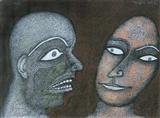 Faces of a couple - Jogen  Chowdhury - Auction 2004 (December)