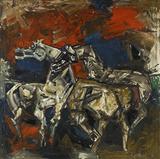 Three Horses - M F Husain - Summer Auction 2007