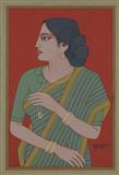 Lady with Locket - Lalu Prasad Shaw - Summer Auction 2007