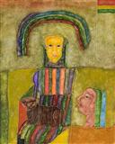 Woman with Cat - Arpita  Singh - Winter Auction 2007