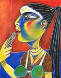 Woman Eating Bhutta - Paritosh  Sen - Winter Auction 2007