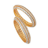 A PAIR OF DIAMOND BANGLES -    - Auction of Fine Jewels