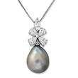 A NATURAL PEARL AND DIAMOND PENDANT - Auction of Fine Jewels