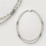 A TWO-STRAND DIAMOND BRIOLETTE NECKLACE -    - Auction of Fine Jewels