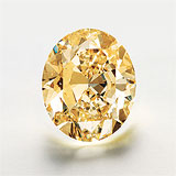 AN UNMOUNTED FOREVERMARK FANCY COLOURED DIAMOND -    - Auction of Fine Jewels