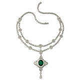 A REGAL DIAMOND AND EMERALD NECKLACE -    - Auction of Fine Jewels