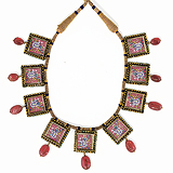 AN ENAMEL AND TOURMALINE BEAD NECKLACE -    - Auction of Fine Jewels