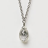A DIAMOND BRIOLETTE PENDANT -    - Auction of Fine Jewels