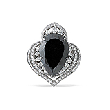 A BLACK DIAMOND RING - H.  Ajoomal - Auction of Fine Jewels
