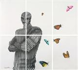 Anthropoid Man and Butterfly - Phaneendra Nath Chaturvedi - Spring Auction 2008