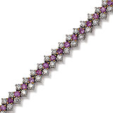 A DELICATE PINK SAPPHIRE AND DIAMOND BRACELET -    - Spring Auction of Jewels