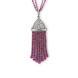 AN IMPORTANT NATURAL RUBY AND DIAMOND TASSEL PENDANT -    - Spring Auction of Jewels