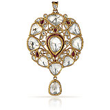 A 'POLKI' DIAMOND AND RUBY PENDANT -    - Spring Auction of Jewels