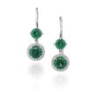 A PAIR OF EMERALD AND DIAMOND EAR PENDANTS - Spring Auction of Jewels