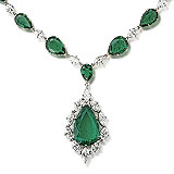 A REGAL EMERALD AND DIAMOND NECKLACE -    - Spring Auction of Jewels