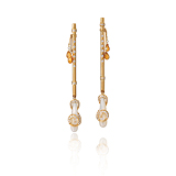 A PAIR OF MOTHER OF PEARL, CITRINE AND PEARL 'FLUTE' EAR PENDANTS - Smriti  Bohra - Spring Auction of Jewels