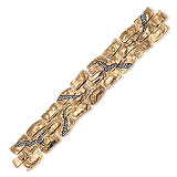 A GOLD AND DIAMOND BRACELET -    - Spring Auction of Jewels