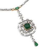 A DIAMOND AND EMERALD NECKLACE -    - Spring Auction of Jewels