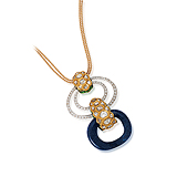 A LAPIS LAZULI AND DIAMOND PENDANT - H.  Ajoomal - Spring Auction of Jewels