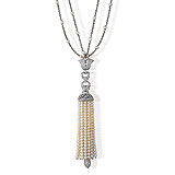 A PEARL AND DIAMOND TASSEL PENDANT -    - Spring Auction of Jewels