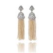 A PAIR OF DIAMOND AND SEED PEARL TASSEL EAR PENDANTS - Spring Auction of Jewels
