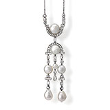 A MAGNIFICENT NATURAL PEARL AND DIAMOND TASSEL PENDANT -    - Spring Auction of Jewels