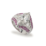 AN IMPORTANT DIAMOND AND PINK SAPPHIRE RING -    - Spring Auction of Jewels