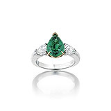AN EMERALD AND DIAMOND RING -    - Spring Auction of Jewels