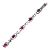 A RUBY AND DIAMOND BRACELET -    - Spring Auction of Jewels
