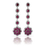 A PAIR OF RUBY AND DIAMOND EAR PENDANTS -    - Spring Auction of Jewels