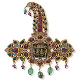 A GEMSTONE 'SARPECH' OR TURBAN ORNAMENT -    - Spring Auction of Jewels