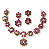 A SUITE OF RUBY AND DIAMOND JEWELRY - Smriti  Bohra - Spring Auction of Jewels