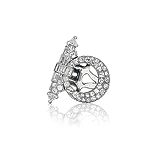 AN ART-DECO DIAMOND PIN - Tiffany   - Spring Auction of Jewels