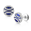 A PAIR OF DIAMOND AND ENAMEL CUFFLINKS - Fine Jewels and Objets d