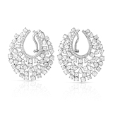  A PAIR OF DIAMOND EAR CLIPS -    - Fine Jewels and Objets d'Art