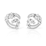 A PAIR OF DIAMOND EAR CLIPS -    - Fine Jewels and Objets d'Art