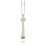 A REGAL DIAMOND AND PEARL TASSEL NECKLACE, BY BIREN VAIDYA FOR ROSE -    - Fine Jewels and Objets d'Art