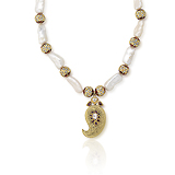 A PEARL AND `POLKI` DIAMOND NECKLACE, BY ALPANA GUJRAL -    - Fine Jewels and Objets d'Art