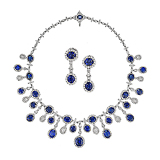 A MAJESTIC SAPPHIRE AND DIAMOND SUITE -    - Fine Jewels and Objets d'Art