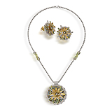 A DIAMOND AND ENAMEL SUITE, BY SMRITI BOHRA -    - Fine Jewels and Objets d'Art