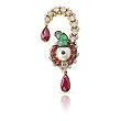 A MUGHAL INSPIRED DIAMOND, RUBY AND EMERALD BROOCH - Fine Jewels and Objets d