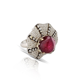 A RUBY AND DIAMOND RING, BY ALPANA GUJRAL -    - Fine Jewels and Objets d'Art