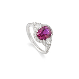 A RUBY AND DIAMOND RING -    - Fine Jewels and Objets d'Art