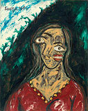 Portrait of Suruchi Chand - F N Souza - Winter Auction 2009