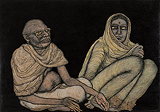Couple I - Man and Woman - Jogen  Chowdhury - Autumn Auction 2010
